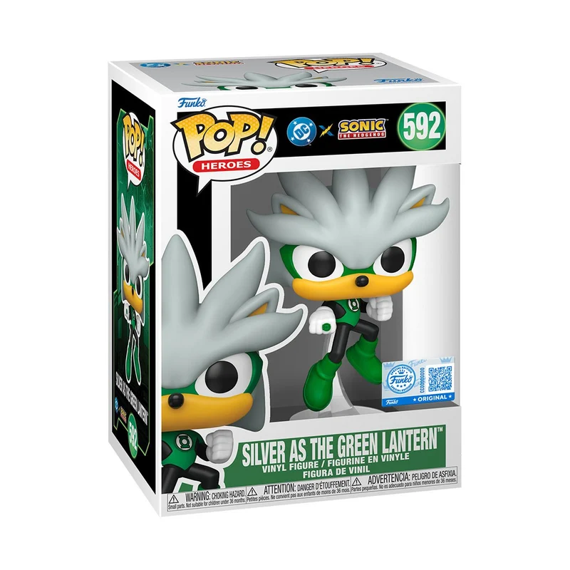 Funko Pop Heroes: Justice League & Sonic - Silver como Linterna Verde