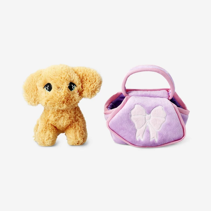Plush toy - Brown dog in bag