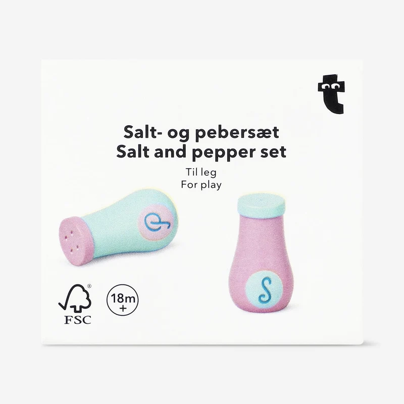 Salt and pepper wooden playset