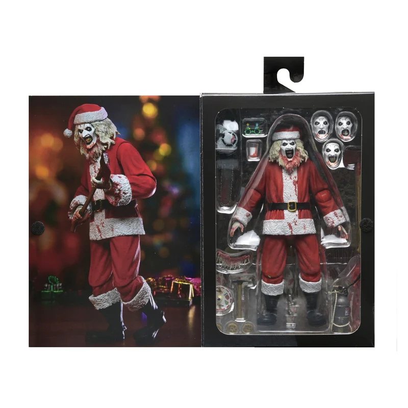 NECA Figura de Accion Ultimate: Terrifier 3 - Santa Suit Art the Clown Bloody Version 7 Pulgadas