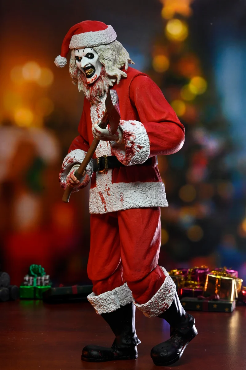 NECA Figura de Accion Ultimate: Terrifier 3 - Santa Suit Art the Clown Bloody Version 7 Pulgadas