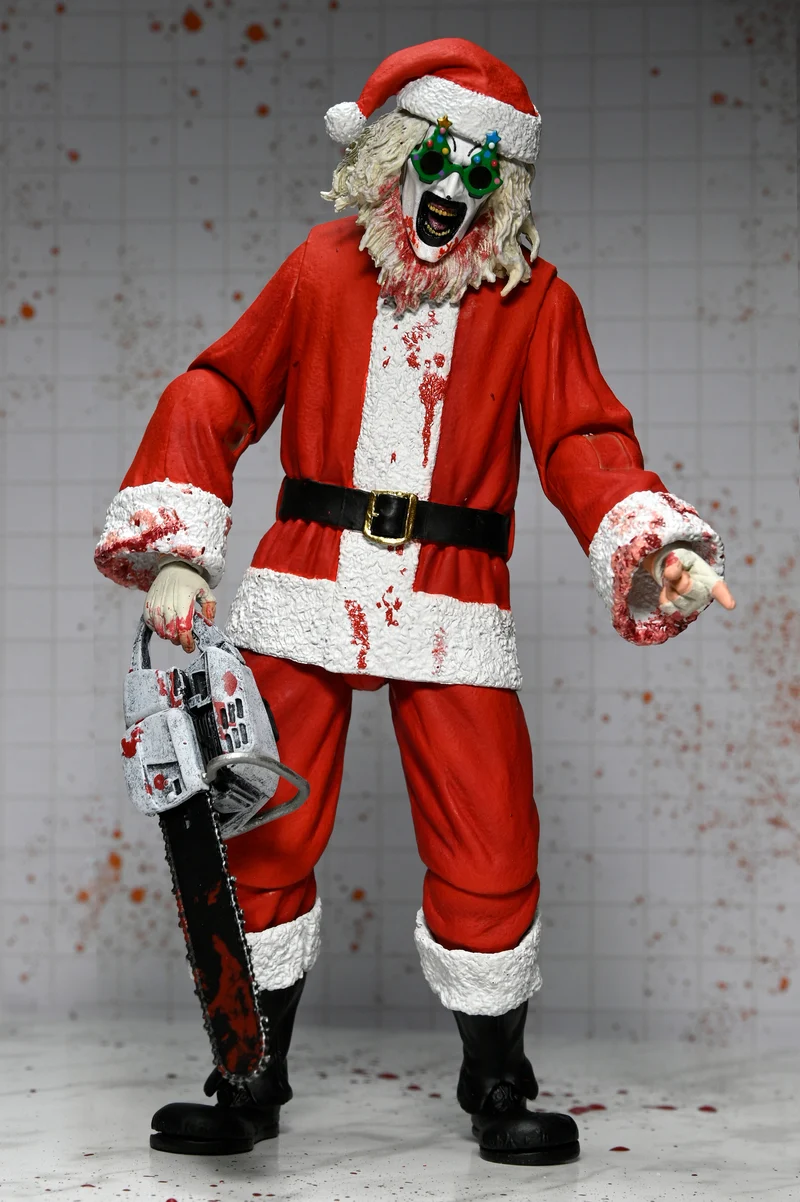 NECA Figura de Accion Ultimate: Terrifier 3 - Santa Suit Art the Clown Bloody Version 7 Pulgadas