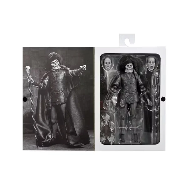 NECA Figura de Accion Ultimate: Phantom of the Opera 1925 - Fantasma de la Opera Blanco y negro 7 pulgadas