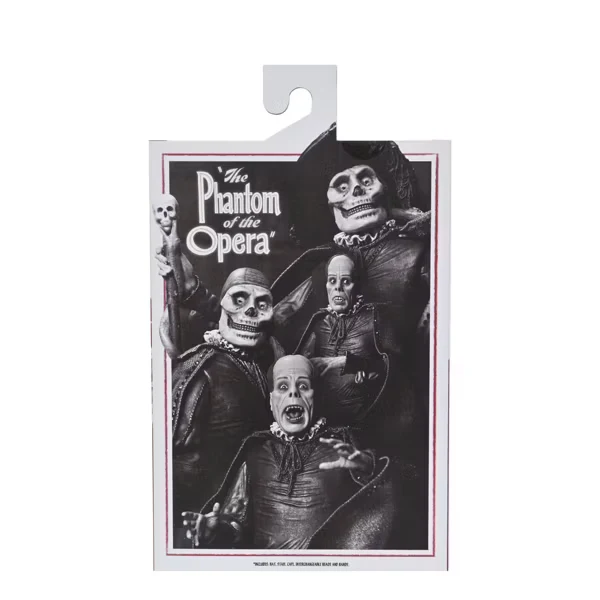 NECA Figura de Accion Ultimate: Phantom of the Opera 1925 - Fantasma de la Opera Blanco y negro 7 pulgadas