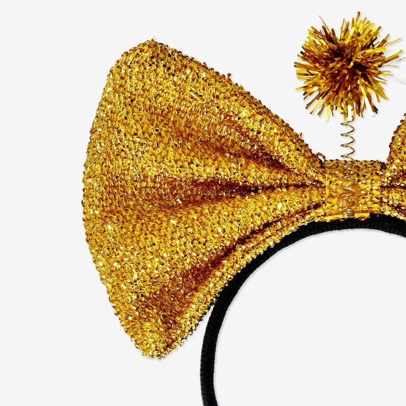 Hairband with gold bow