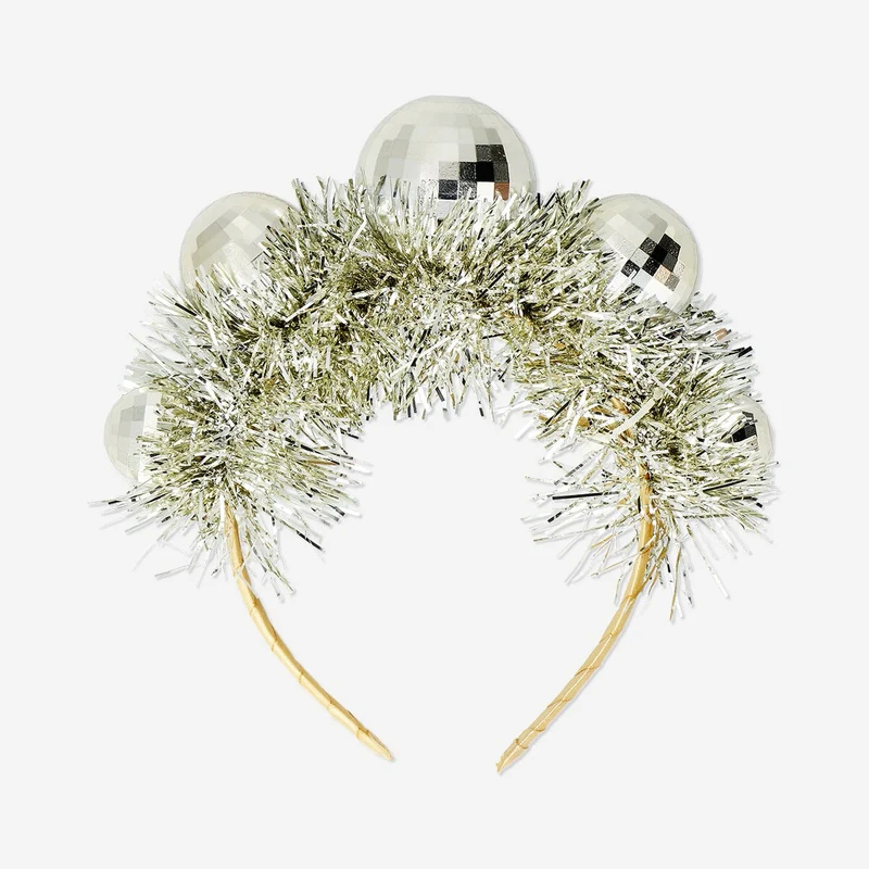 Hairband with gold disco balls
