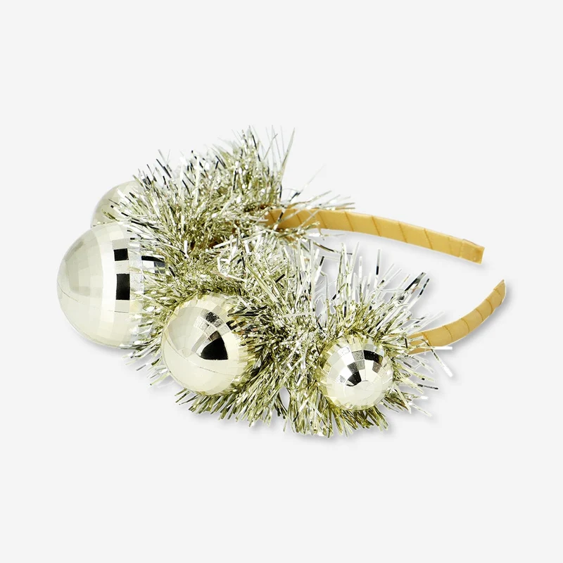 Hairband with gold disco balls