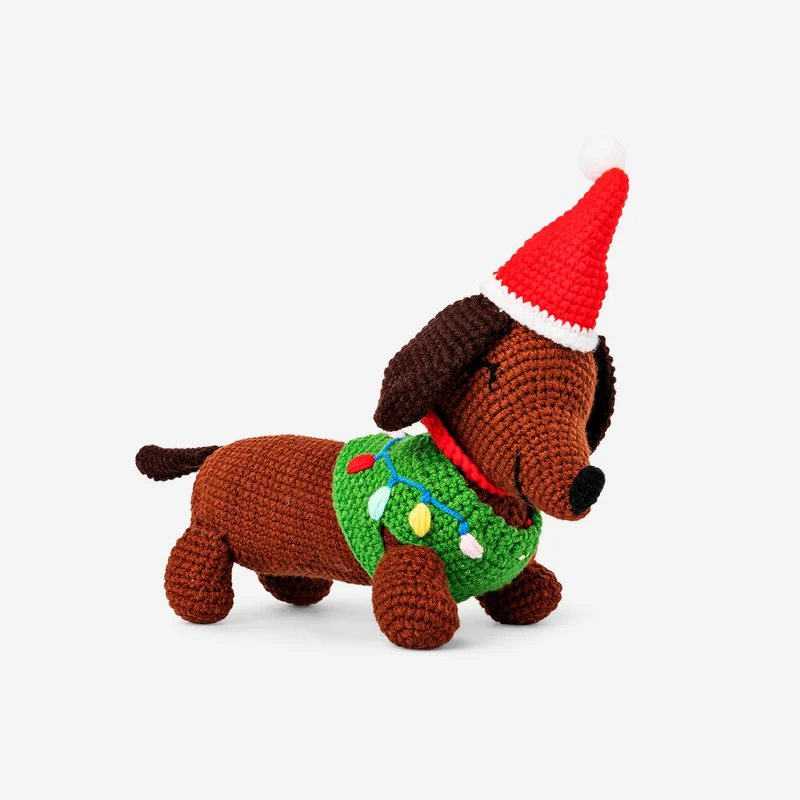 DIY crochet sausage dog