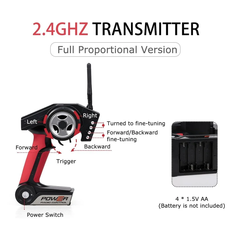 70Km/h High Speed Racing Car 540 Brushed Motor 4WD Off-Road Remote Control Electric Car