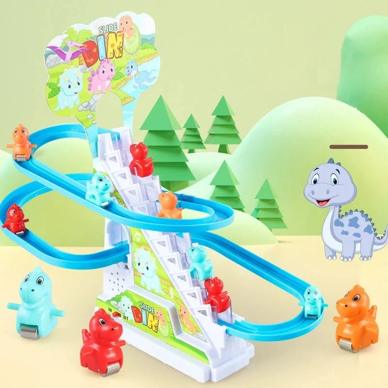 Electric Duck Track Rail Toy - LED Musical Slide Coaster for Kids