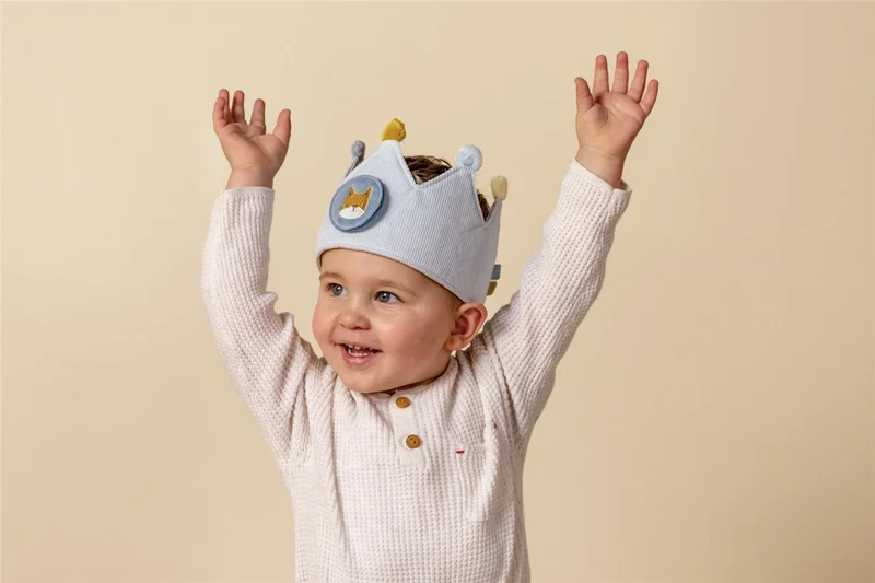 Corona de cumpleaños con números azul · Little Dutch