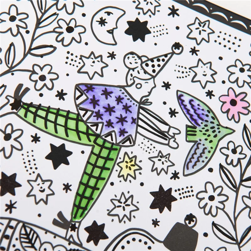 Cuaderno colorear acuarela mágica Les Comètes filantes · Moulin Roty