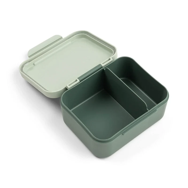 Pequeña fiambrera con mini tenedor Tiny trails Verde · Done By Deer