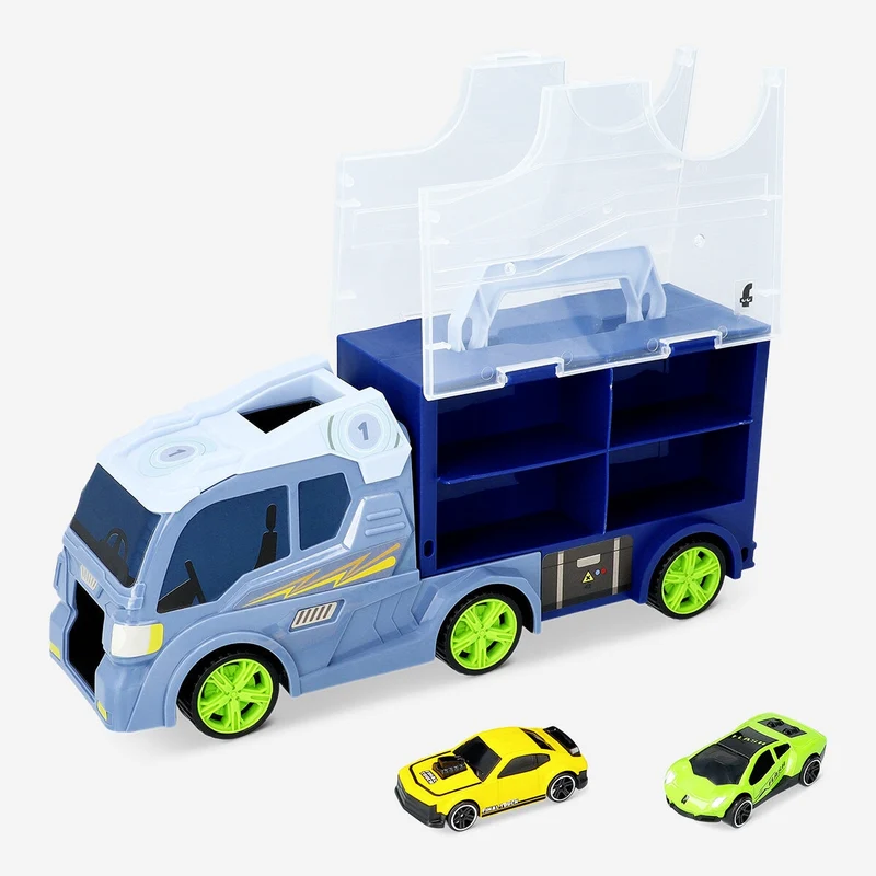 Truck with 2 cars