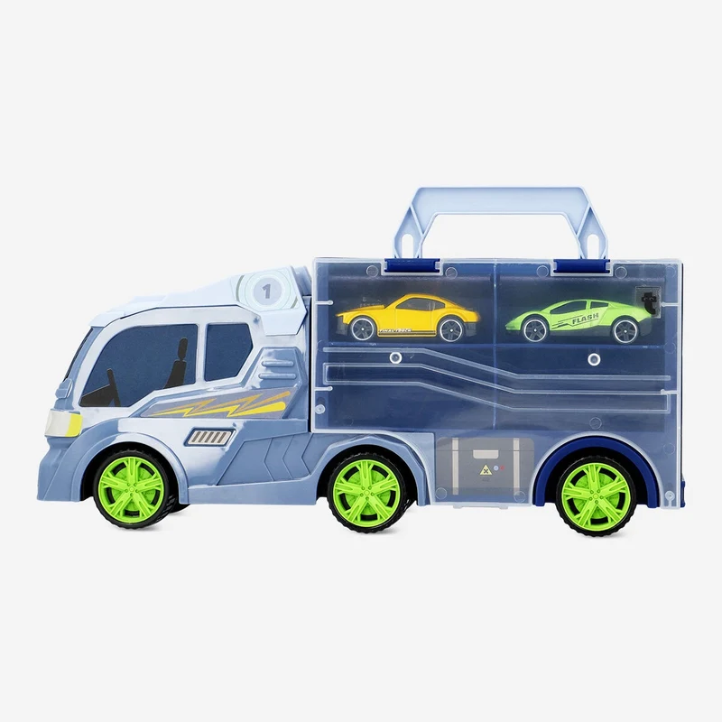 Truck with 2 cars