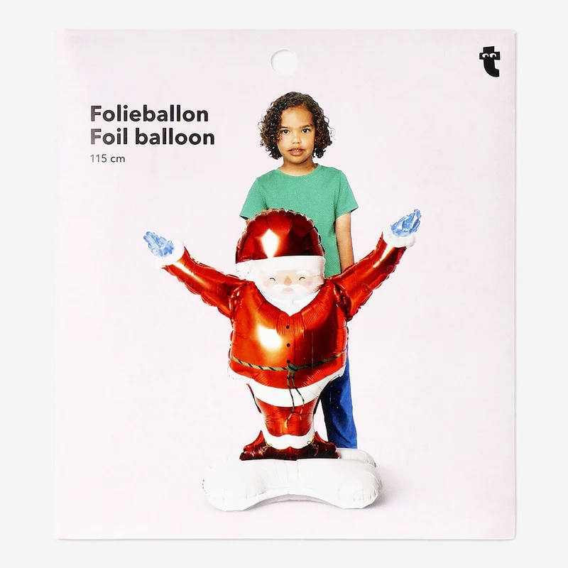 Standing santa foil balloon - 115 cm