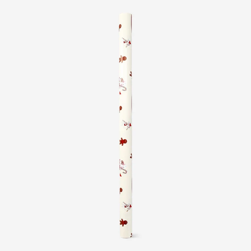 400 cm Wrapping paper - Gingerbread people and hot chocolate
