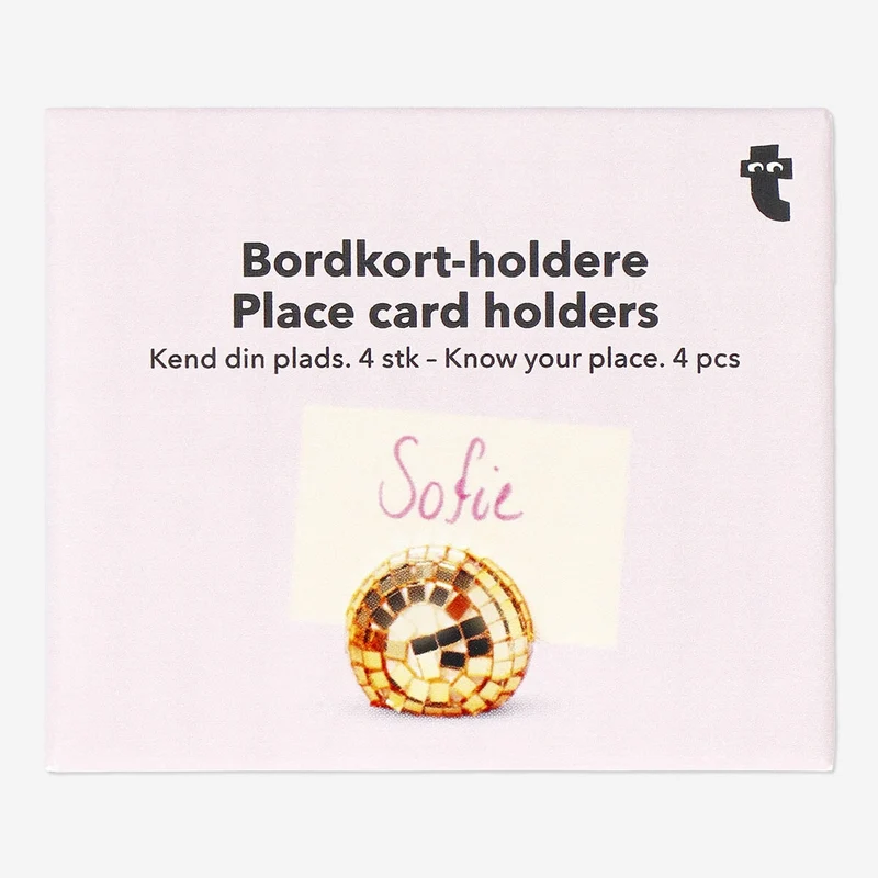 Disco ball shaped place card holders - 4 pcs