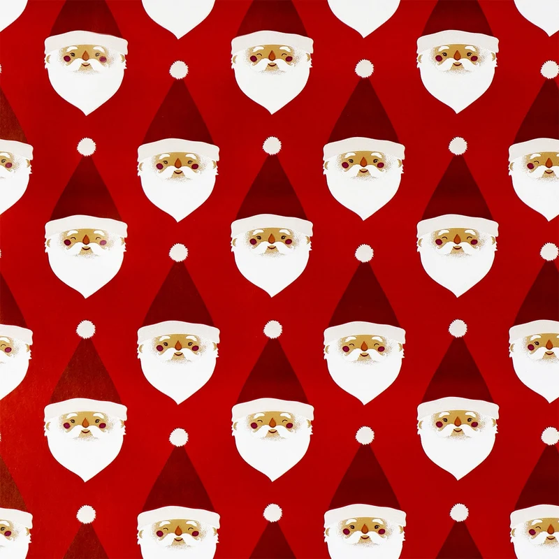 400 cm Wrapping paper - Santas