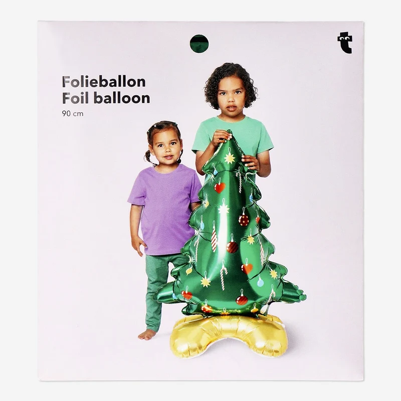 Standing Christmas tree foil balloon - 90 cm