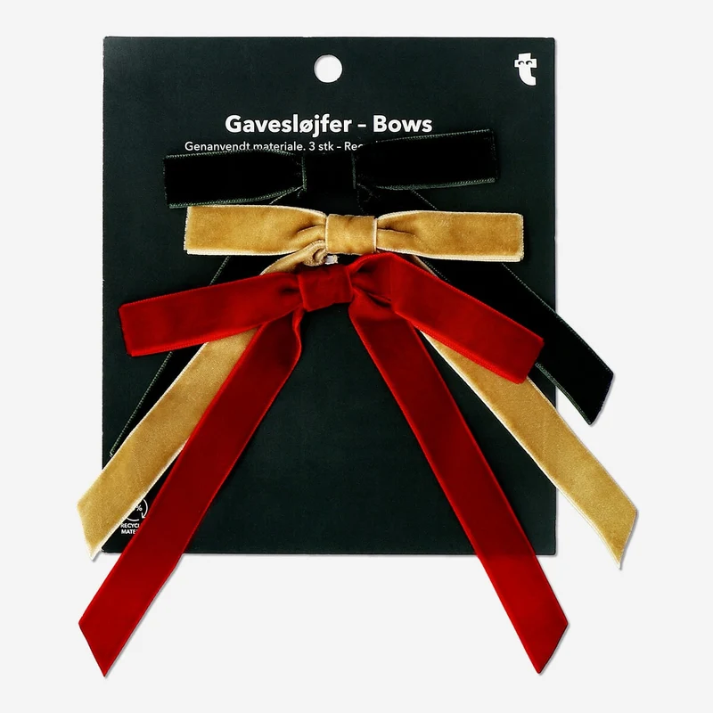 Velvet gift bows - 3 pcs