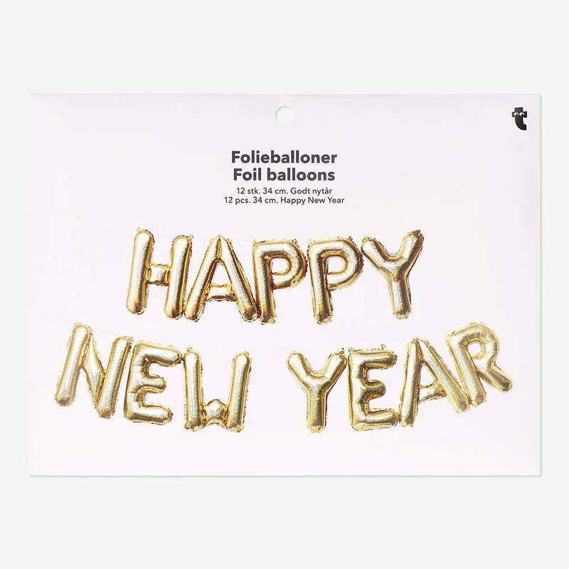 Happy New Year foil balloon garland