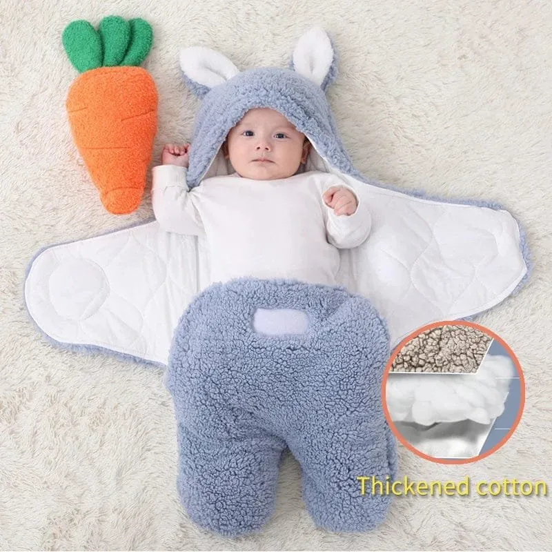 Thick Fleece Newborn Sleep Bag with Cotton Lining