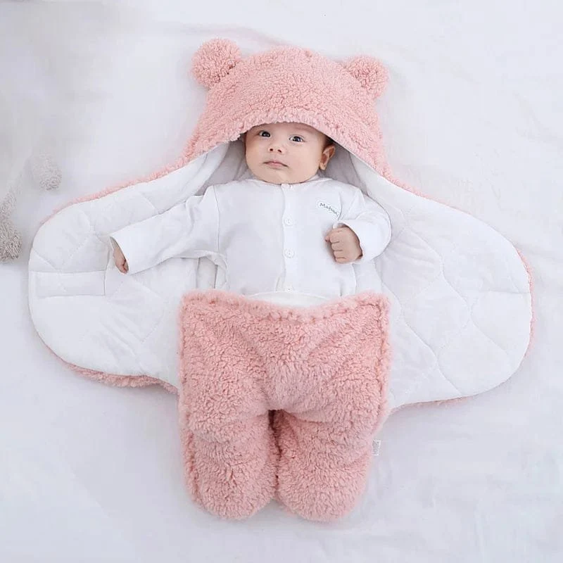 Thick Fleece Newborn Sleep Bag with Cotton Lining