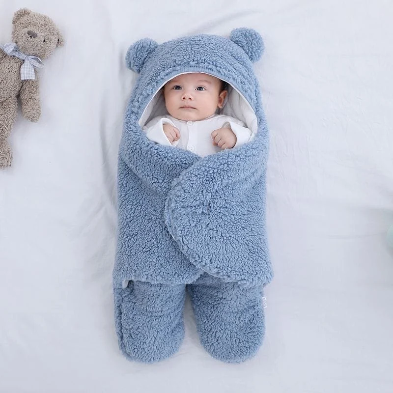 Thick Fleece Newborn Sleep Bag with Cotton Lining