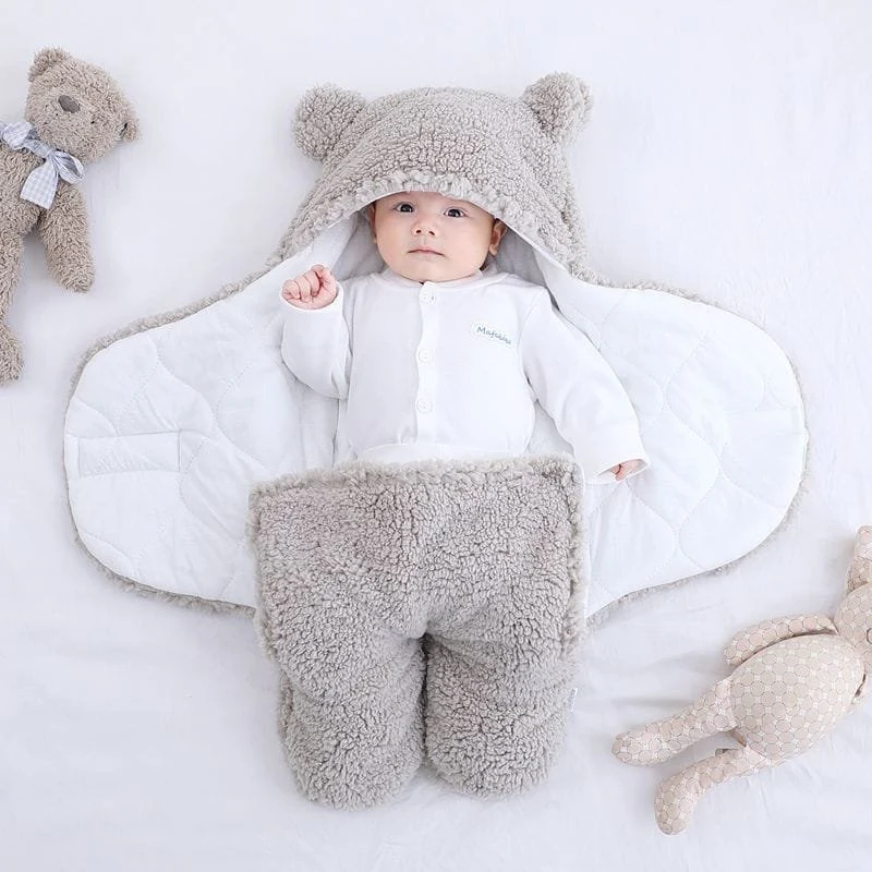 Thick Fleece Newborn Sleep Bag with Cotton Lining