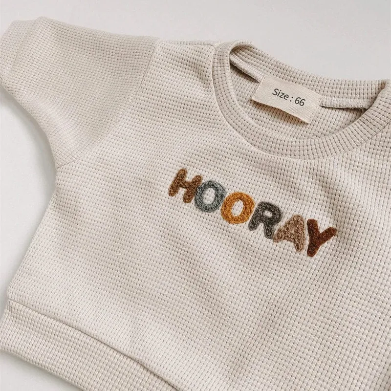 Spring Baby Set: Newborn Sweatshirt & Pants Outfit Combo