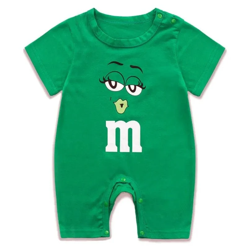 Solid Summer Romper: Short Sleeve Pajama Bodysuit for Infants