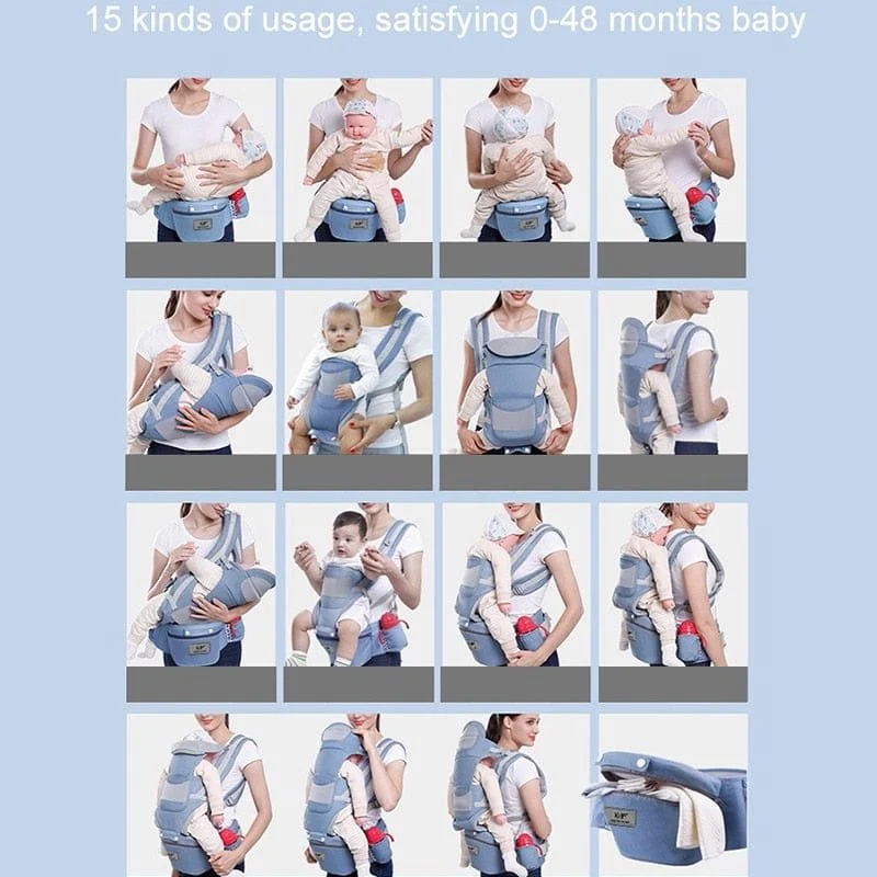 0-48 Month Ergonomic Baby Carrier Infant Baby Hipseat Carrier 3 In 1 Front Facing Ergonomic