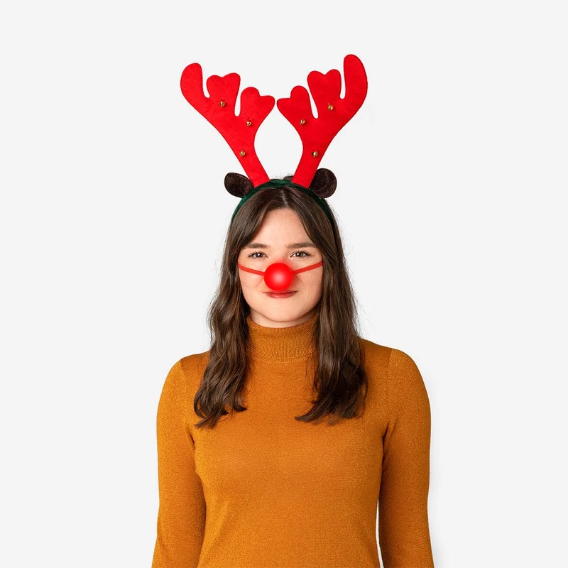 Reindeer with nose hairband - For adults