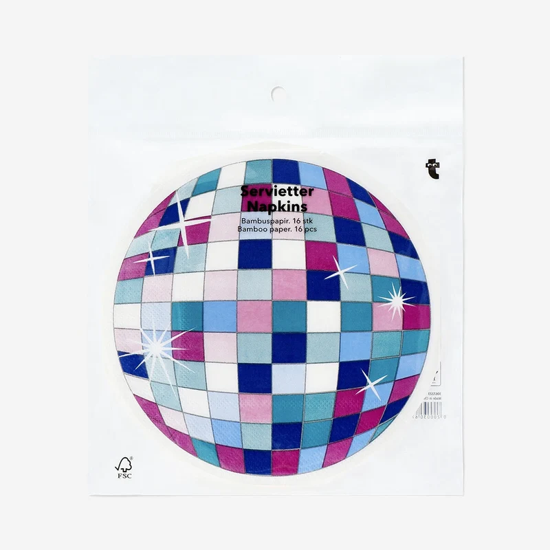 Disco ball napkins - 16 pcs
