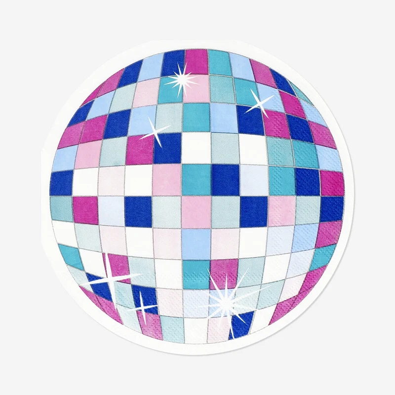 Disco ball napkins - 16 pcs