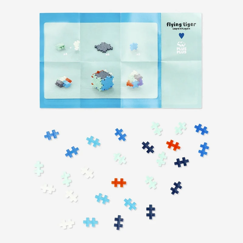 Glow in the dark building mix 240 pcs - Plus Plus x Flying Tiger Copenhagen