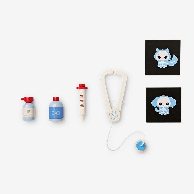 Veterinarian wooden playset