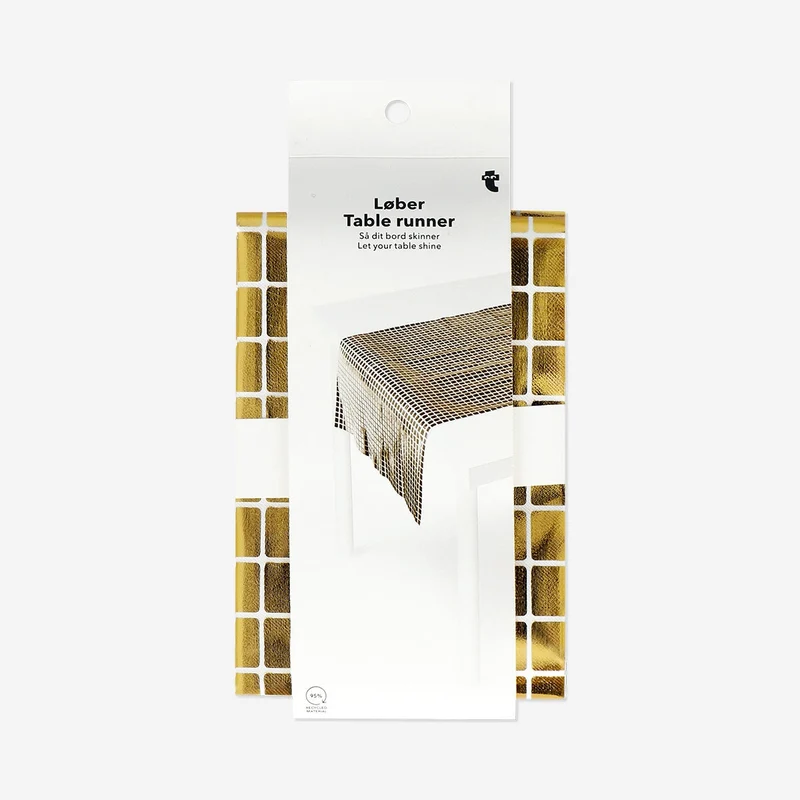 Table runner in gold - 180 cm