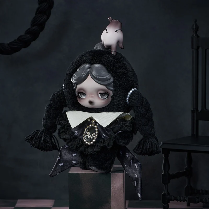 POP MART: Skullpanda × Wednesday Plush Merlina Classic Dress Version