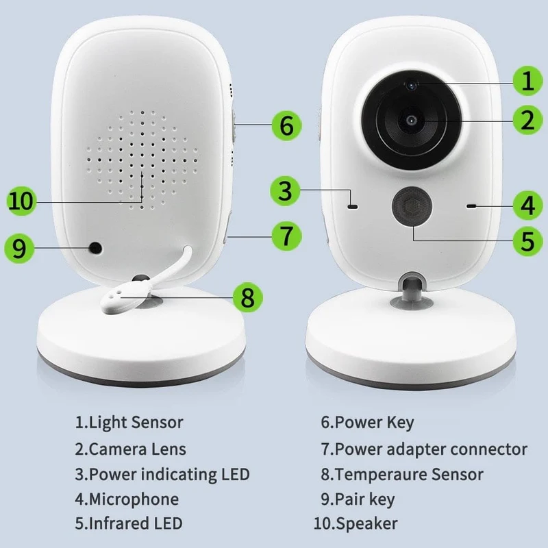 Wireless Video Color Baby Monitor High Resolution Security Camera