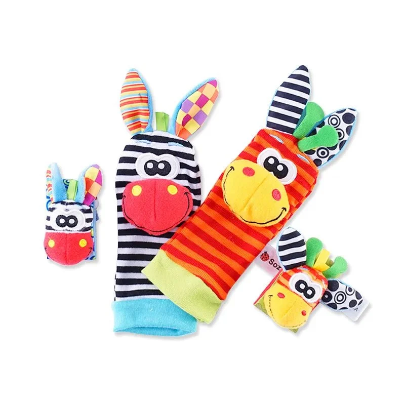 4-Piece Baby Rattle & Foot Finder Socks Set (12 Months+)