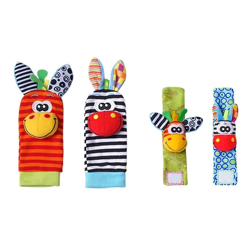 4-Piece Baby Rattle & Foot Finder Socks Set (12 Months+)