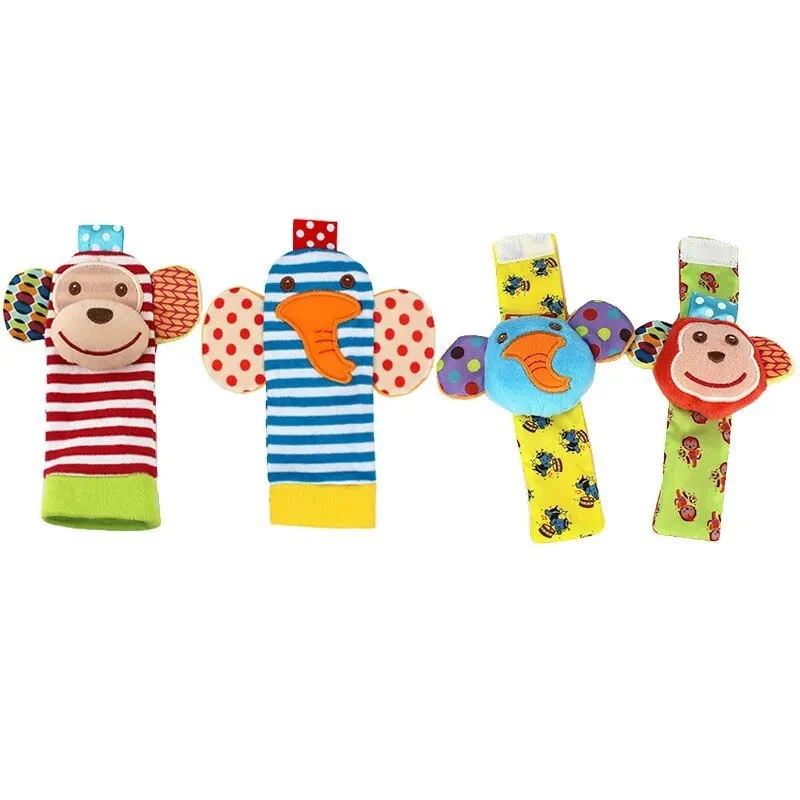 4-Piece Baby Rattle & Foot Finder Socks Set (12 Months+)