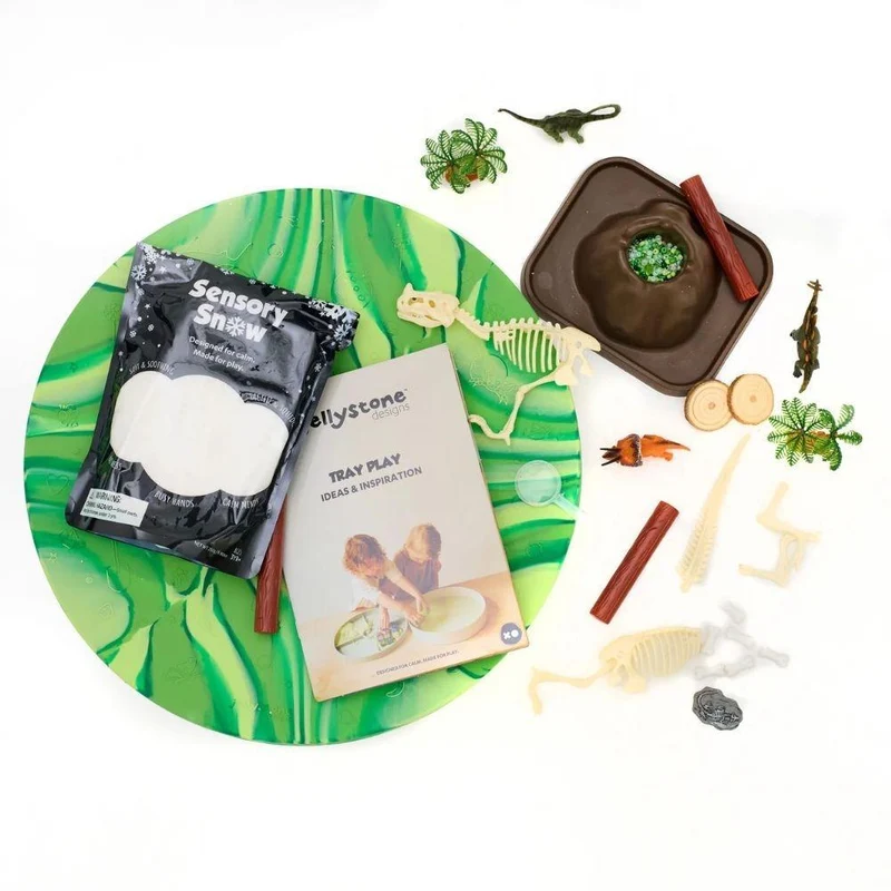 Kit sensorial con bandeja Dino · Jellystone