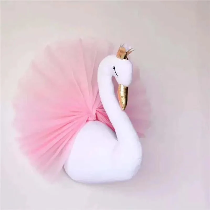 3D Stuffed Animal Heads Wall Decor - Baby Girl Nursery