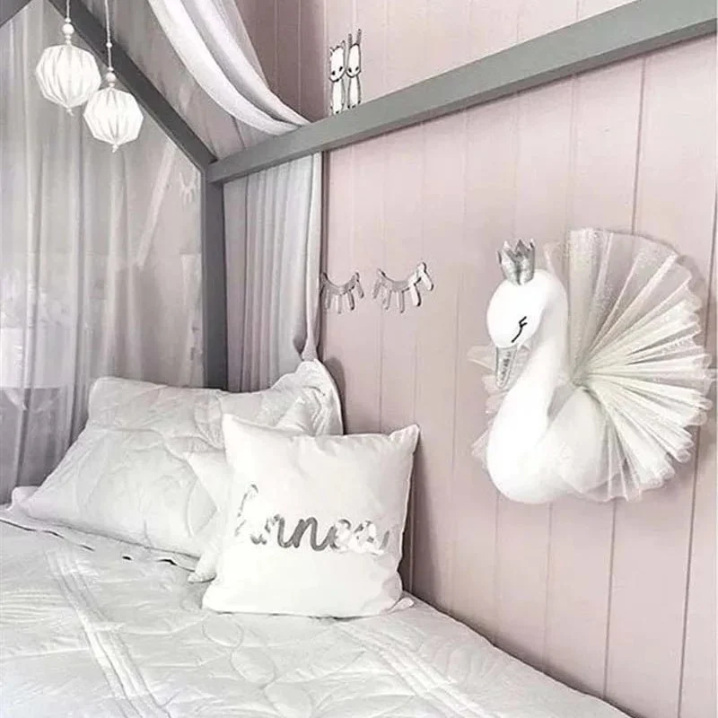 3D Stuffed Animal Heads Wall Decor - Baby Girl Nursery