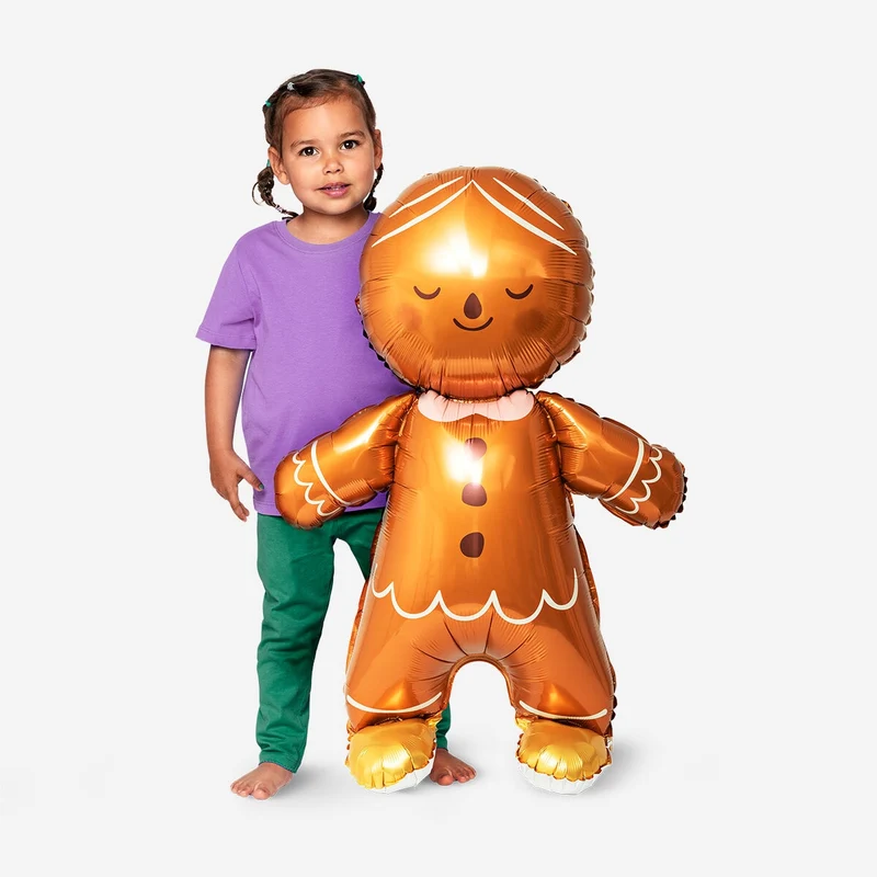 Gingerbread man as foil balloon - 86 cm