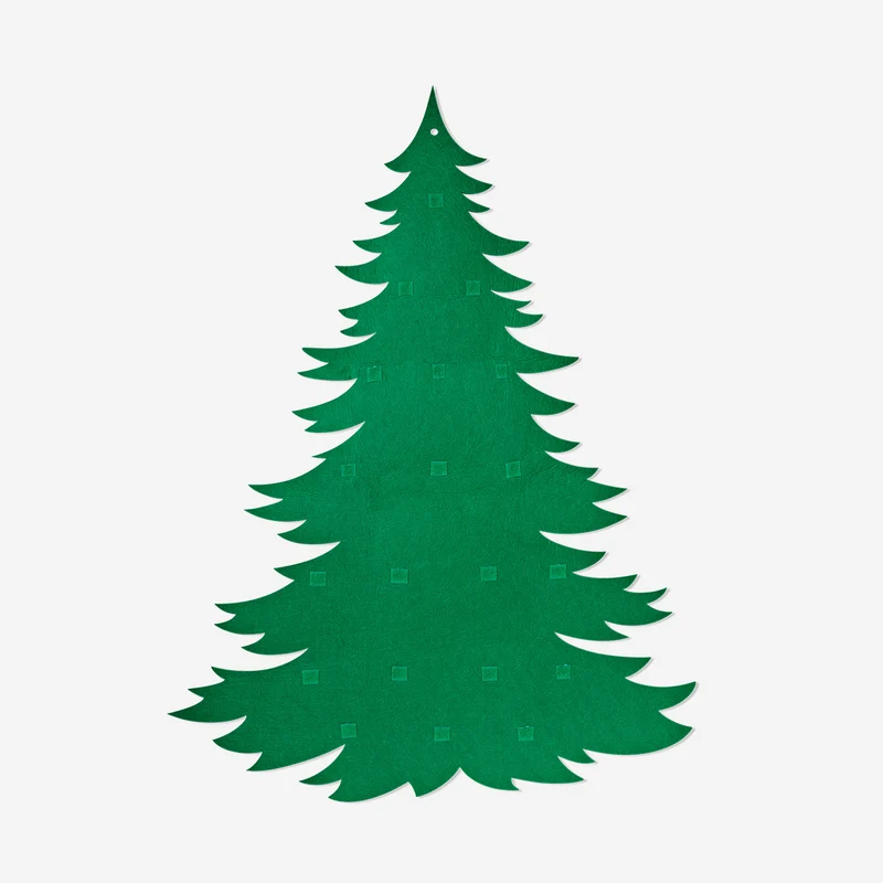 DIY felt Christmas tree with detachable decorations