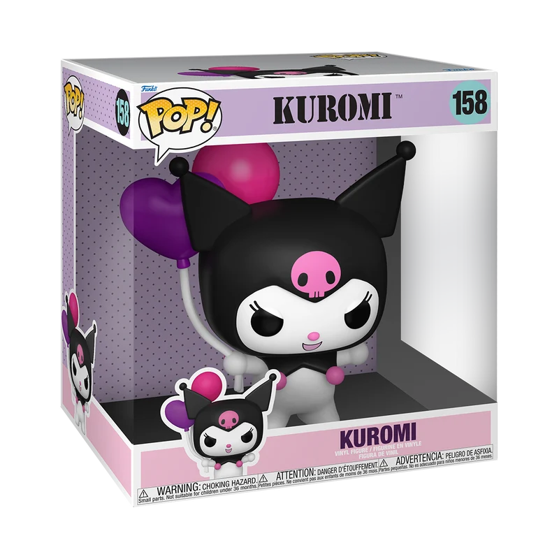 Funko Pop Jumbo: Hello Kitty - Kuromi con globos 10 Pulgadas
